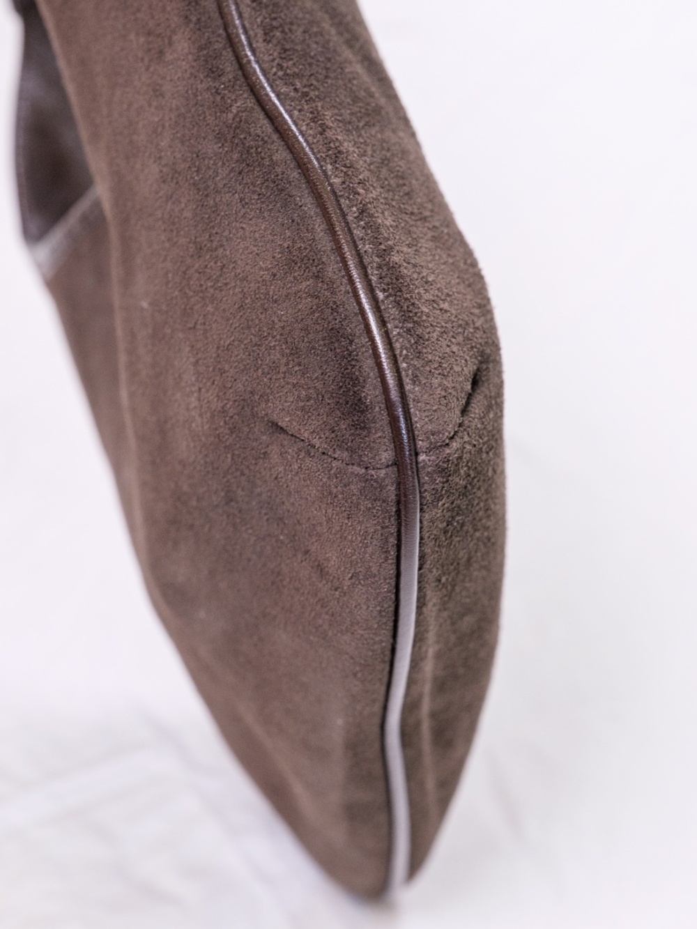 Banana Republic Dark Brown Suede Shoulder Hobo Bag Purse - Picture 2 of 11
